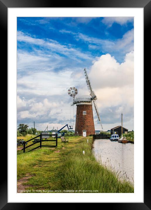 Enigmatic Horsey Windpump: Norfolk's Resilient Ico Framed Mounted Print by Holly Burgess