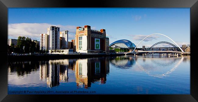 Sunday Morning - Newcastle Riverside Framed Print by Paul Appleby