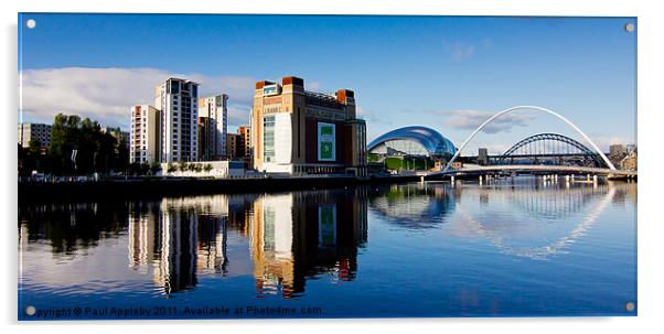 Sunday Morning - Newcastle Riverside Acrylic by Paul Appleby