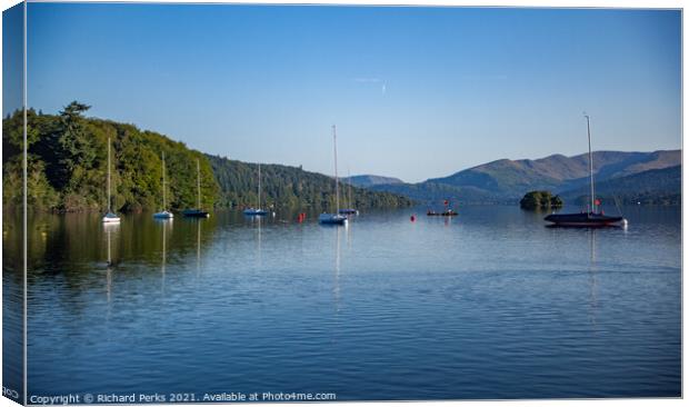 Windermere Reflections Canvas Print by Richard Perks