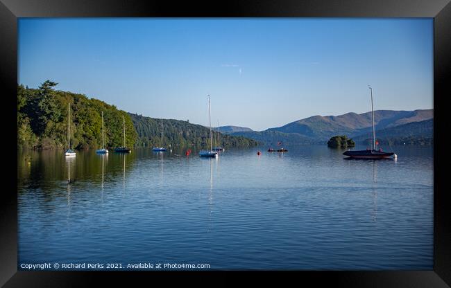 Windermere Reflections Framed Print by Richard Perks