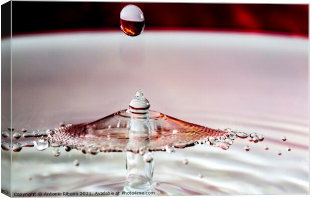 Water Drop Collision  Canvas Print by Antonio Ribeiro