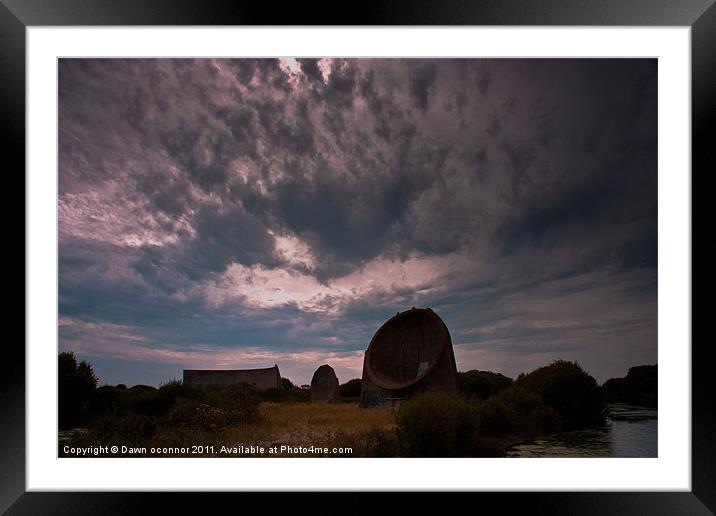 Denge Sound Mirrors Framed Mounted Print by Dawn O'Connor