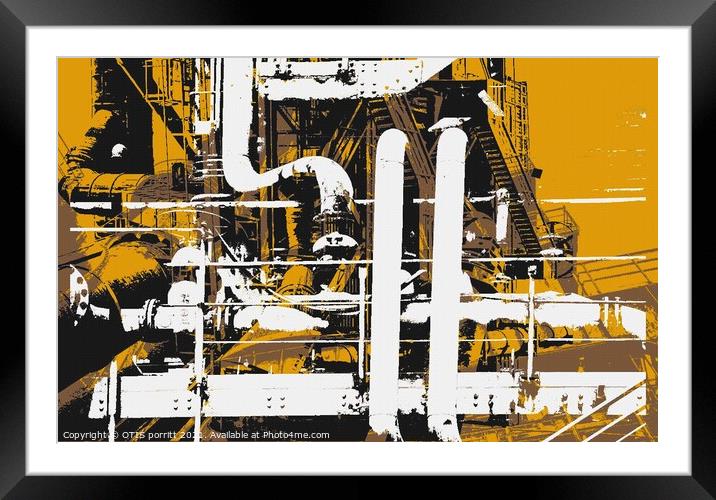 INDUSTRY 7 POWER PLANT Framed Mounted Print by OTIS PORRITT