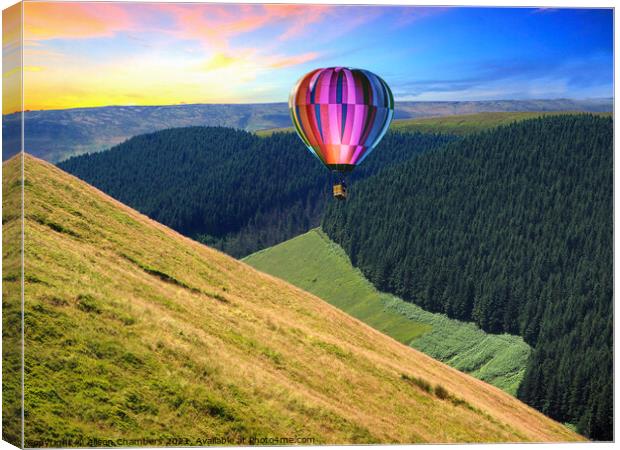 High Peak Hot Air Balloon  Canvas Print by Alison Chambers