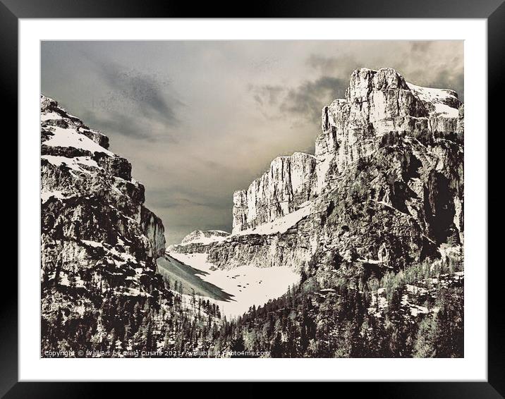 Hidden Mountaintop Snow Valley Framed Mounted Print by Wall Art by Craig Cusins