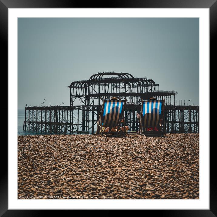 West Pier Brighton Framed Mounted Print by mark Smith