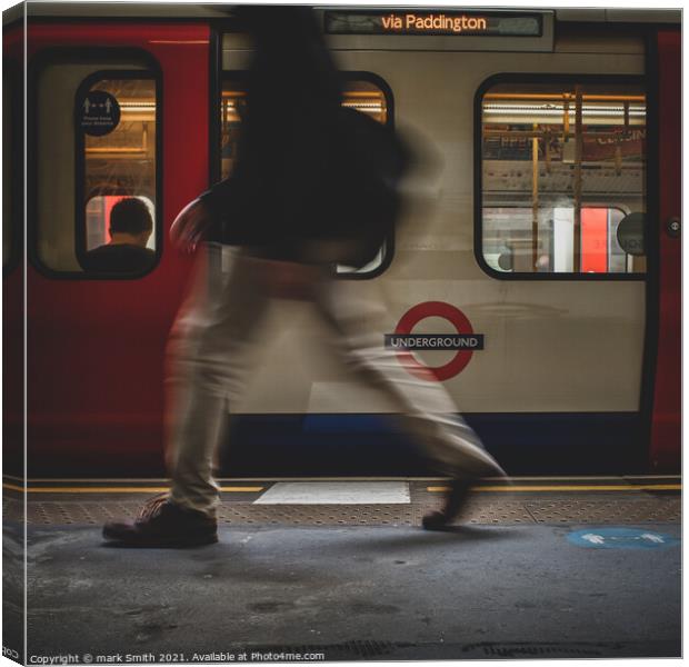 on the move, london underground #1 Canvas Print by mark Smith