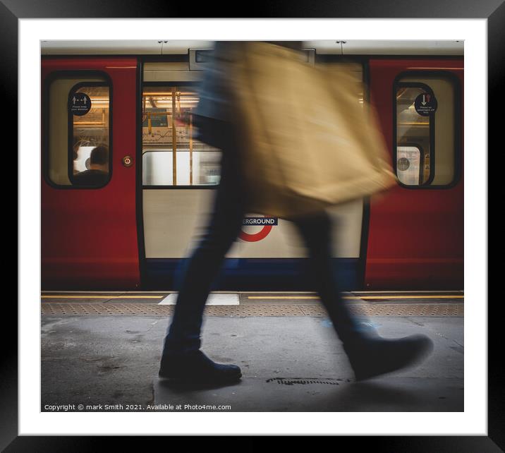 on the move, london underground #2 Framed Mounted Print by mark Smith
