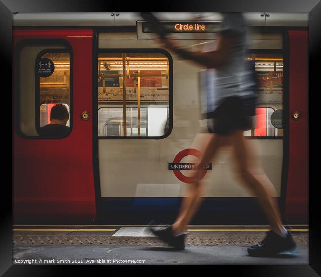 on the move, london underground #3 Framed Print by mark Smith