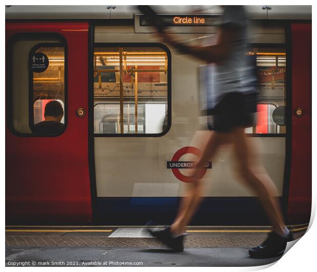 on the move, london underground #3 Print by mark Smith