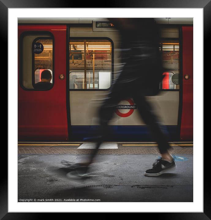 on the move, london underground #4 Framed Mounted Print by mark Smith