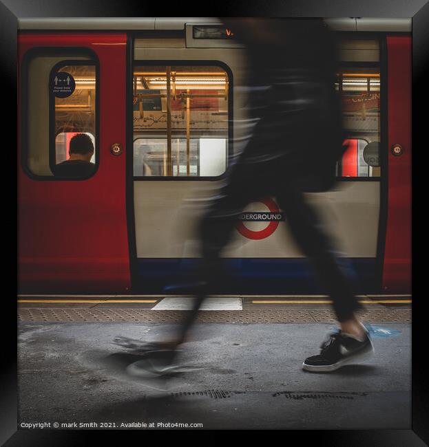 on the move, london underground #4 Framed Print by mark Smith