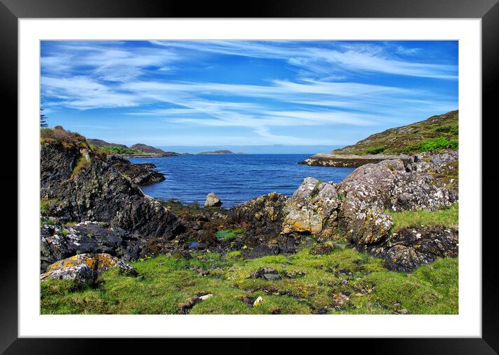 Rocky Cove by the sea  Framed Mounted Print by Jacqi Elmslie