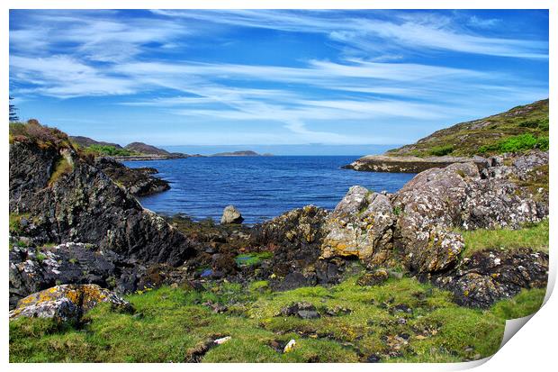 Rocky Cove by the sea  Print by Jacqi Elmslie