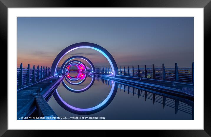 Into the Portal at Falkirk Wheel Framed Mounted Print by George Robertson