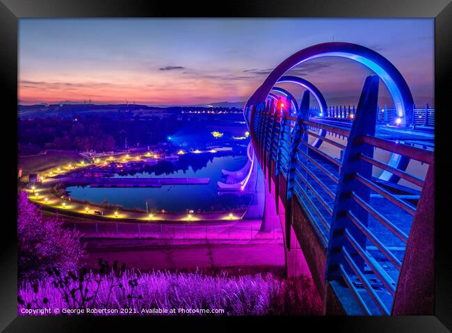 The canal basin at the Falkirk Wheel Framed Print by George Robertson