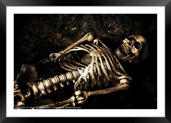 Skeleton  Framed Mounted Print by Amanda Elwell