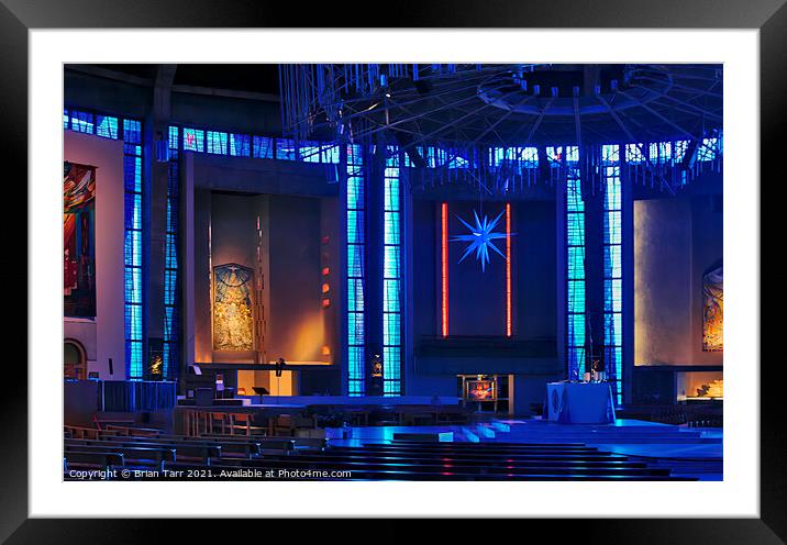 Interior Liverpool Metropolitan Cathedral Framed Mounted Print by Brian Tarr
