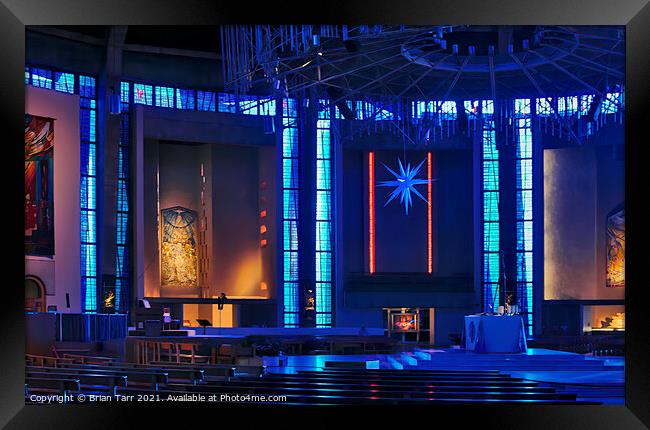 Interior Liverpool Metropolitan Cathedral Framed Print by Brian Tarr