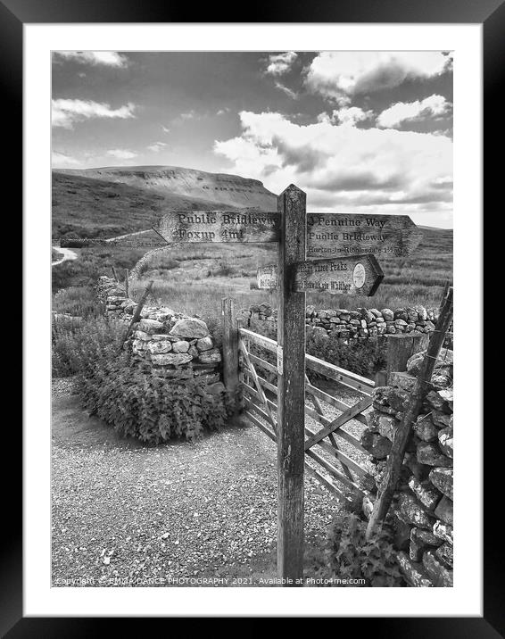 The route to Pen-y-Ghent  Framed Mounted Print by EMMA DANCE PHOTOGRAPHY