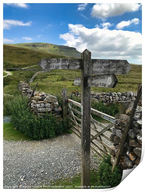 The route to Pen-y-Ghent  Print by EMMA DANCE PHOTOGRAPHY