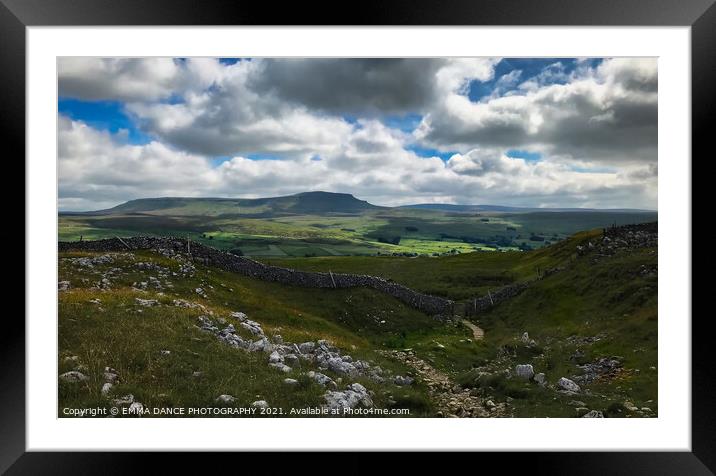 Pen-y-Ghent  Framed Mounted Print by EMMA DANCE PHOTOGRAPHY