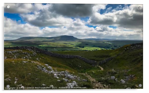 Pen-y-Ghent  Acrylic by EMMA DANCE PHOTOGRAPHY