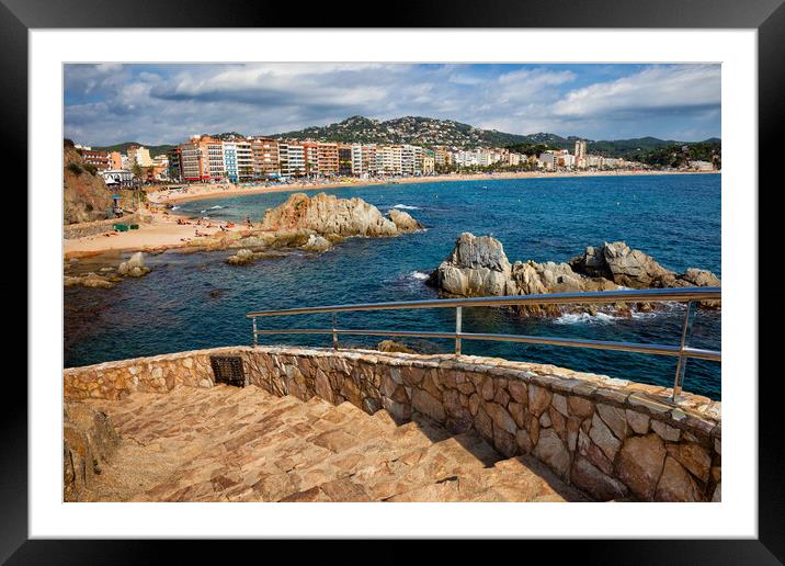 Lloret de Mar Resort Town on Costa Brava in Spain Framed Mounted Print by Artur Bogacki