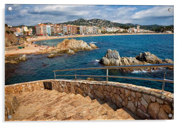 Lloret de Mar Resort Town on Costa Brava in Spain Acrylic by Artur Bogacki