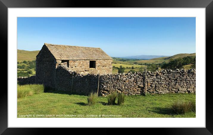 Farm buildings of the Yorkshire Dales Framed Mounted Print by EMMA DANCE PHOTOGRAPHY
