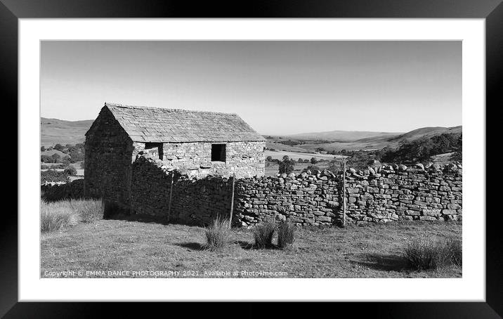 Farm buildings of the Yorkshire Dales Framed Mounted Print by EMMA DANCE PHOTOGRAPHY
