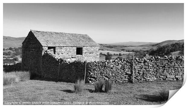 Farm buildings of the Yorkshire Dales Print by EMMA DANCE PHOTOGRAPHY