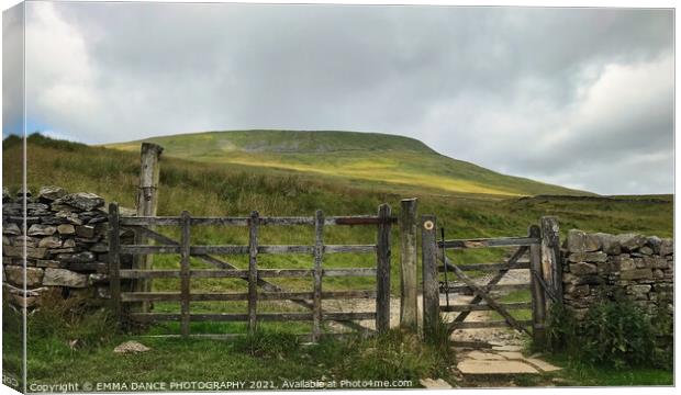 Whernside in the Yorkshire Dales Canvas Print by EMMA DANCE PHOTOGRAPHY