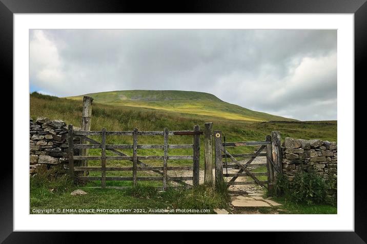 Whernside in the Yorkshire Dales Framed Mounted Print by EMMA DANCE PHOTOGRAPHY