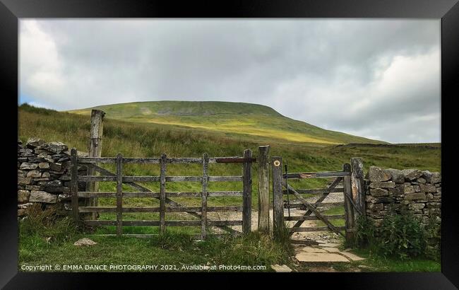 Whernside in the Yorkshire Dales Framed Print by EMMA DANCE PHOTOGRAPHY