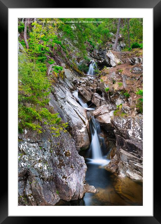 The Falls of Bruar, Blair Atholl, near Pitlochry Framed Mounted Print by Navin Mistry