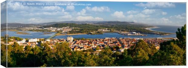Panoramic View over Viana do Castelo  Canvas Print by Navin Mistry