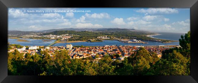 Panoramic View over Viana do Castelo  Framed Print by Navin Mistry