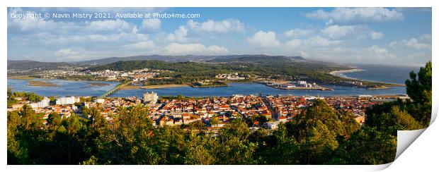 Panoramic View over Viana do Castelo  Print by Navin Mistry