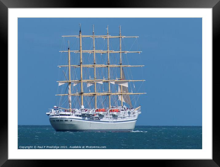 Majestic Golden Horizon Sailing to Poole Framed Mounted Print by Paul F Prestidge