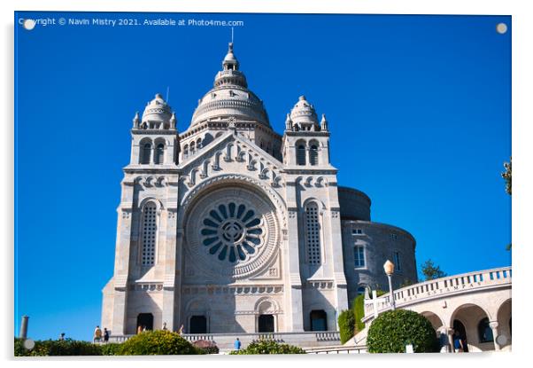 Sanctuary of Santa Luzia, Viana do Castelo Acrylic by Navin Mistry