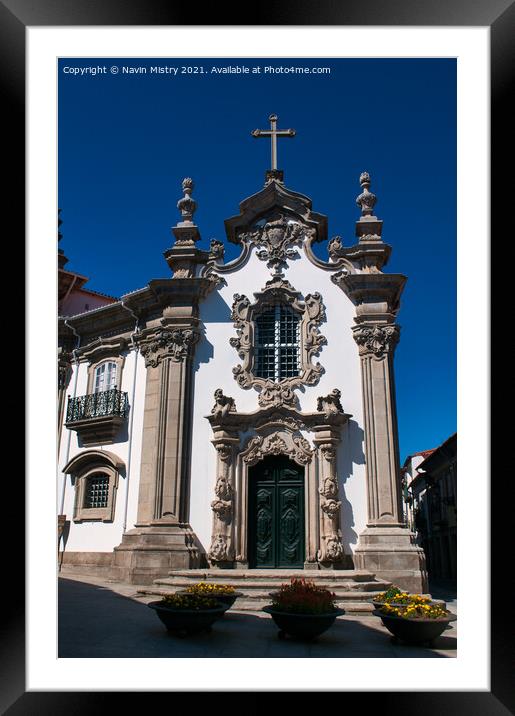 The Malheiras Chapel, Viana do Castelo Framed Mounted Print by Navin Mistry