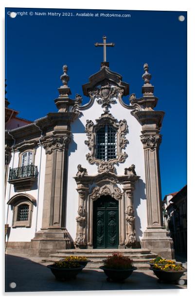The Malheiras Chapel, Viana do Castelo Acrylic by Navin Mistry