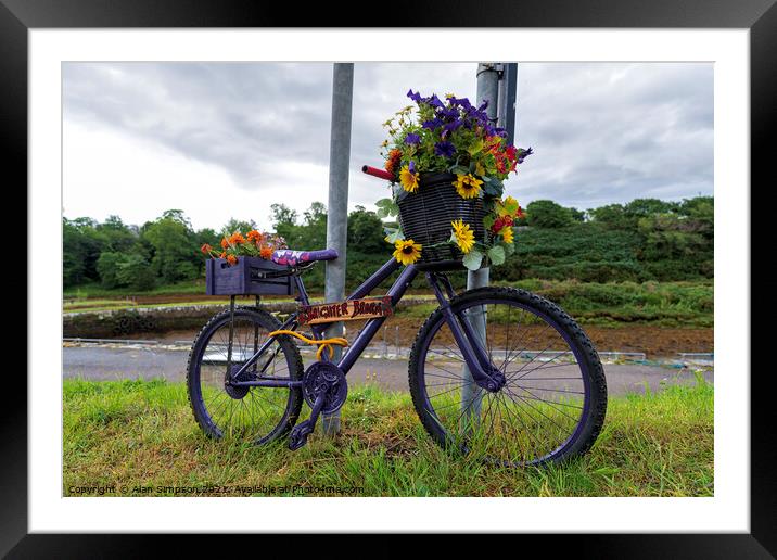 Brighter Brora Bike Framed Mounted Print by Alan Simpson
