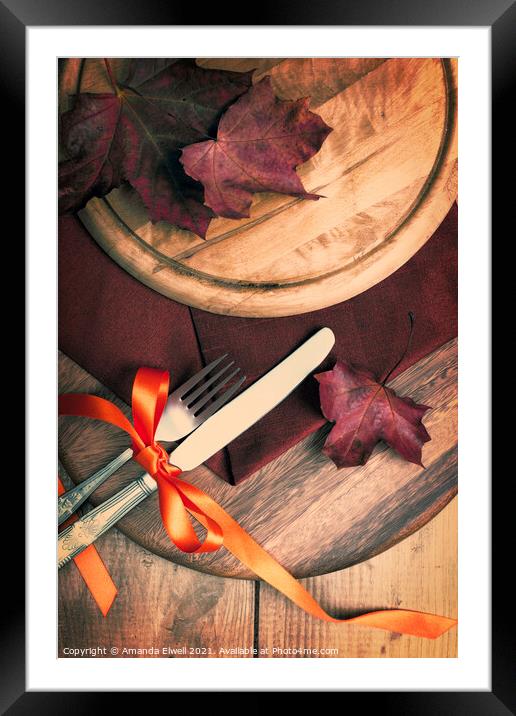Autumn Dining Framed Mounted Print by Amanda Elwell