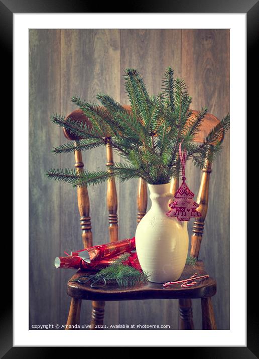 Decorating For Christmas Framed Mounted Print by Amanda Elwell