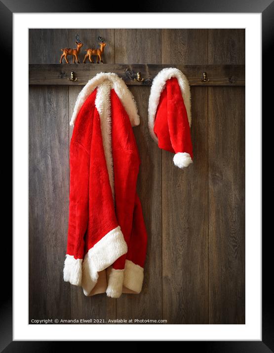 Santa's Coat Framed Mounted Print by Amanda Elwell