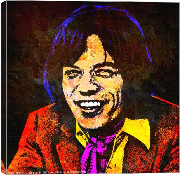Mick Jagger Canvas Print by OTIS PORRITT