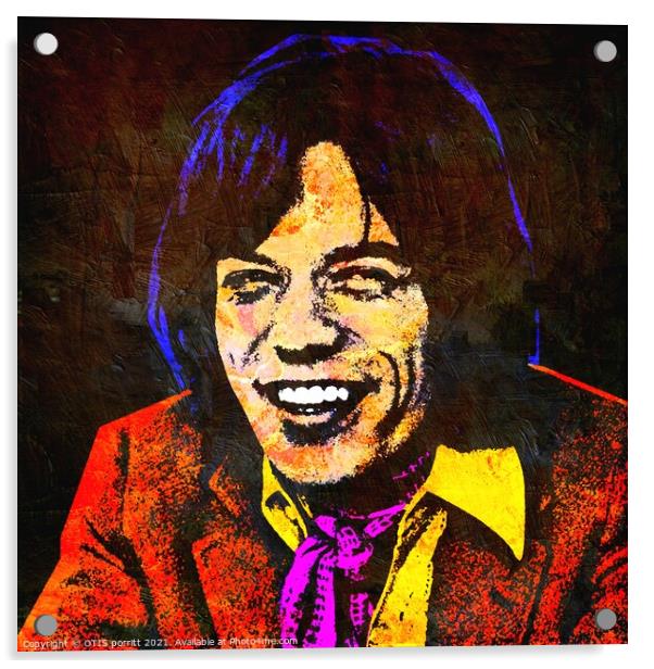 Mick Jagger Acrylic by OTIS PORRITT
